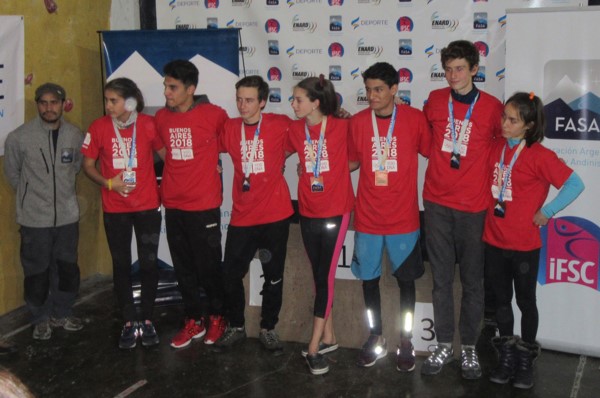 Participantes de Escalada Deportiva de Trelew se destacaron en el Nacional Juvenil que se hizo en Bariloche.