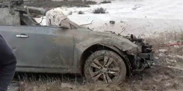 Así quedó el Chevrolet Cruze que se dirigía a Trelew ayer a la tarde. Quien conducía falleció en el acto.