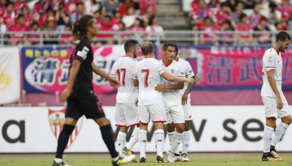 Sevilla ganó su primer partido de la era Berizzo en pretemporada en Japón. 