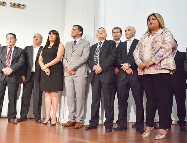 Flamantes. Una postal de los funcionarios que asumieron en nuevas áreas, entre ingresos y enroques.