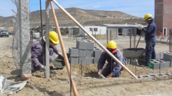 Bloque. Hay gran preocupación en Comodoro Rivadavia ante el poco movimiento que hay en la construcción.