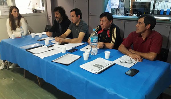 Pausa. La cúpula de la empresa de Rawson destacó la participación.