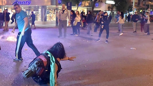Los incidentes se registraron en cercanías a la plaza Independencia y en el sector frente al casino local.