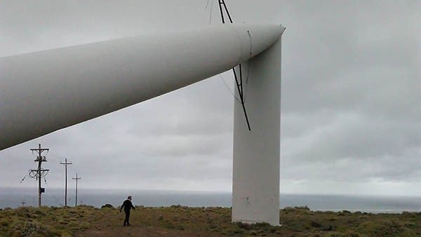 El molino se encuentra en la cima del cerro Chenque.