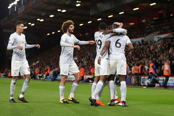 Manchester United venció de visitante a Bournemouth.