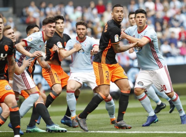 Celta-Valencia igualaron 1-1 en Balaídos. Otro de Maxi Gómez. El delantero uruguayo marcó su 14° gol en esta primera temporada en Europa.