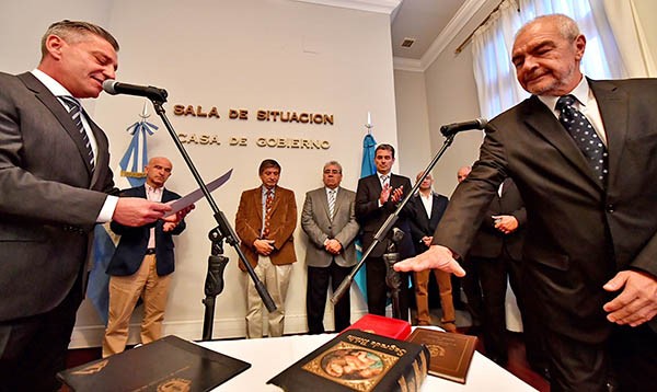 Adentro. Chicala reemplaza a Pagani y una de las primeras órdenes que recibió del gobernador es gestionar la reactivación de las obras.
