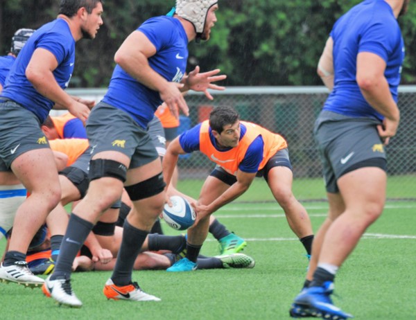 Los Pumitas y Argentina XV realizaron ayer una práctica en conjunto.