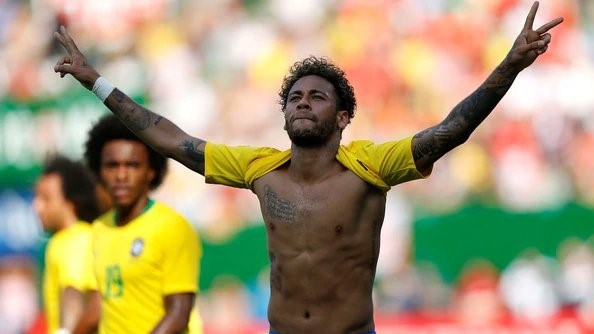 Con un gol de Neymar, Brasil goleó a Austria en su último amistoso antes del inicio del Mundial.