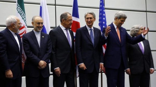 El momento del anuncio del acuerdo, con John Kerry como secretario de Estado de Obama, que impulsó la movida.