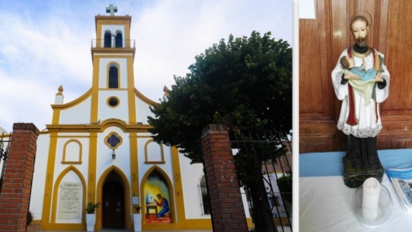 "La habíamos puesto en la entrada y en algún momento de la misa se la llevaron", dijo un compungido padre Quique.