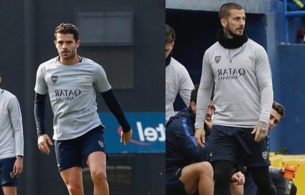Volvieron a entrenar con el grupo Gago y Benedetto.