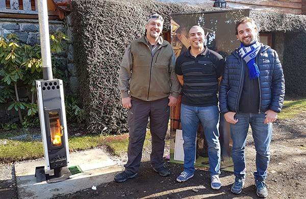 Los emprendedores chubutenses ganadores, Guillermo González, Gustavo Díaz y Gonzalo Romano.