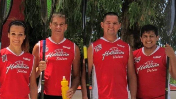 Cecilia Luna, José Fernández, Horacio Quiroga, y Abdías Chávez, palistas de Huracán que participarán.