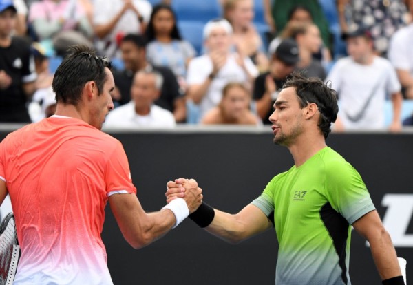No pudo ser: Mayer quedó fuera del primer Grand Slam del año ante Fognini. 