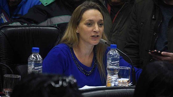 Claudia Bard, concejal , presidente del bloque del PJ-FPV.