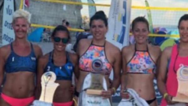 La dupla madrynense conquistó el primer puesto en el Circuito Patagónico de Beach Voley 2019.