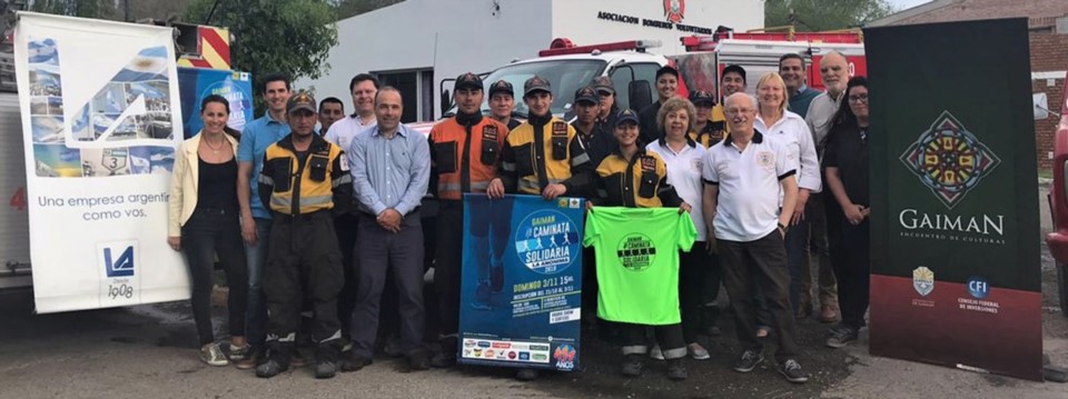 El próximo domingo 3 de noviembre, se realizará la caminata solidaria que organiza La Anónima, a beneficio de los bomberos de Gaiman.