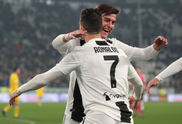 Con gritos de Dybala, Bonucci y Cristiano Ronaldo, la Vecchia Signora aplastó 3-0 al Frosinone en Turín.