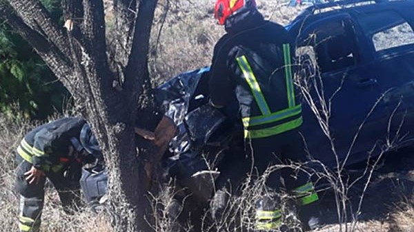 Así quedó la camioneta que era conducida por un hombre de 25 años.