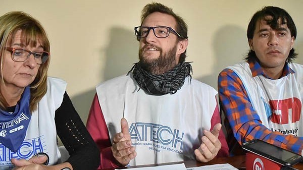 La conferencia de prensa brindada por la Mesa de Unidad Sindical.