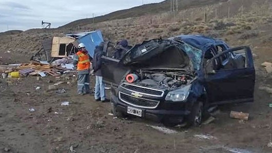 El luctuoso accidente se produjo en la mañana de ayer cuando una camioneta Chevrolet S-10 volcó en la 26.