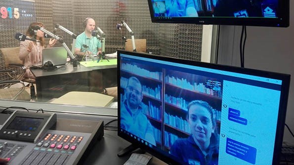Hernández y Medina comunicados con Cadena Tiempo, Via Skype.