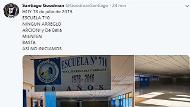 En su cuenta de Twitter Goodman dejó un mensaje contundente.