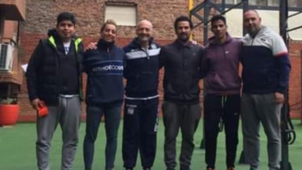 Mauro Moraga, Evangelina Thomas, Ruperto Ruiz y Mariano Ferro, se capacitaron con Mario Di Santo.