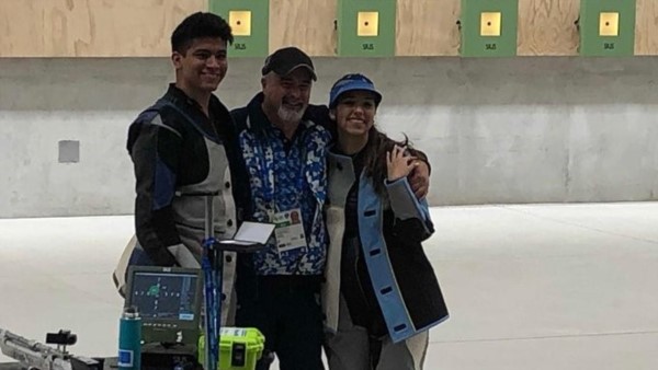 Fernanda Russo y Julián Gutiérrez lograron en Lima 2019 un nuevo récord americano absoluto de tiro con rifle de aire mixto.