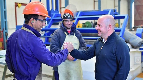 El intendente Ricardo Sastre en una de las recorridas.