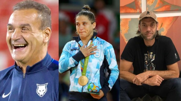 El exfutbolista Luis Islas, la judoca Paula Pareto y el exbasquetbolista Oberto.