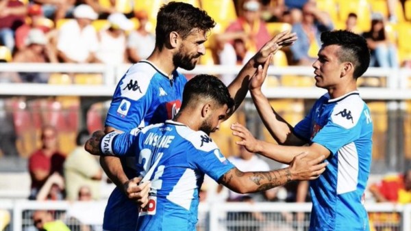 Nápoli se impuso en su visita al Lecce y escaló a la tercera posición de la tabla en la Serie A.