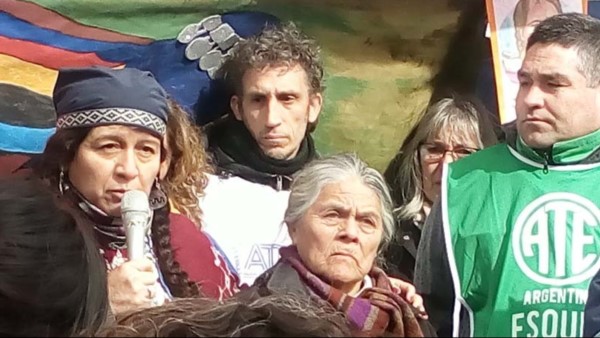  Juana Antieco y un encendido discurso en la movilización.