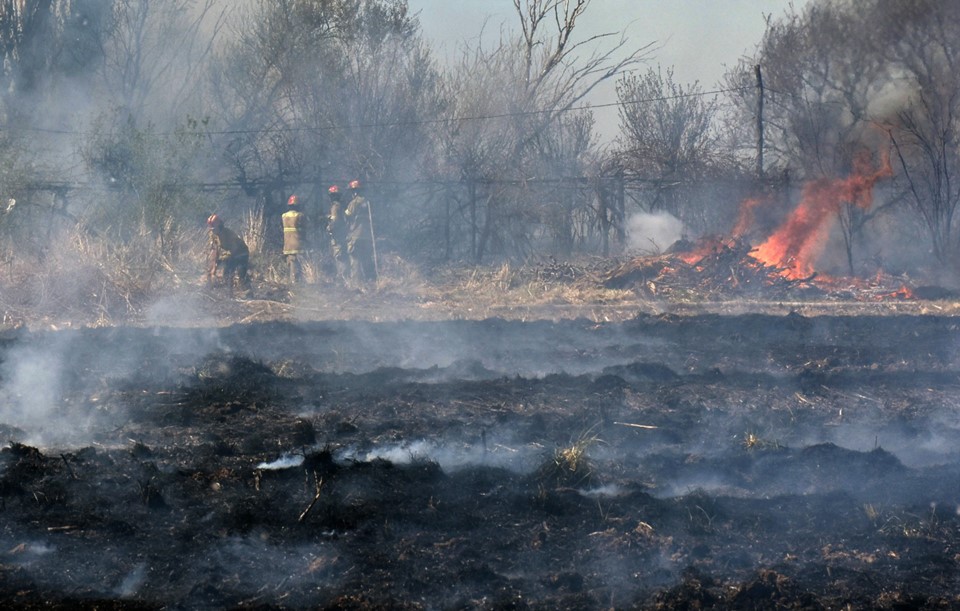 Al menos dos hectáreas fueron arrasadas en una quema que se descontroló en la zona sur de Trelew.