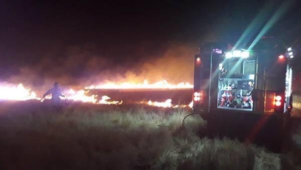 Nueve dotaciones de los bomberos trabajaron en el predio situado en Soberanía Nacional y Diana Spenser.
