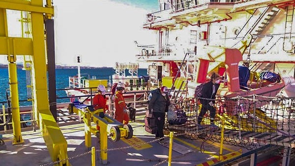 El operativo se llevó a cabo sobre el remolcador Supply Morisse G.
