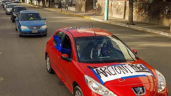 Carteles. Una de las pancartas que se pudieron leer en las calles.