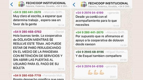 Chat. Los diálogos dejan en evidencia los dobles discursos de varios. 
