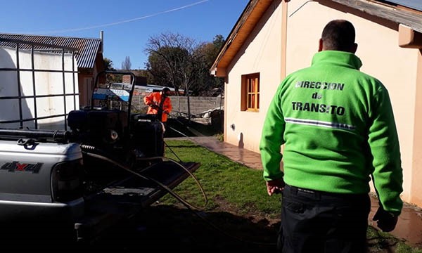 Se extremaron medidas de higiene en el complejo habitacional.