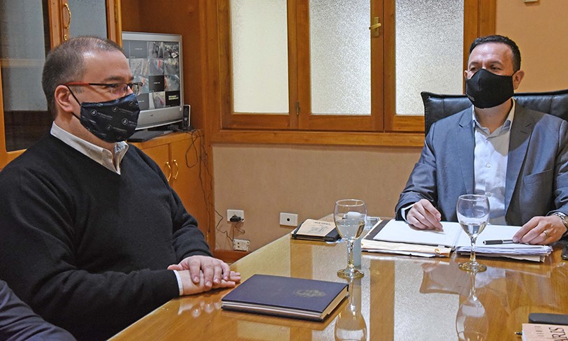Cumbre. El intendente y el ministro se pusieron de acuerdo en Trelew.