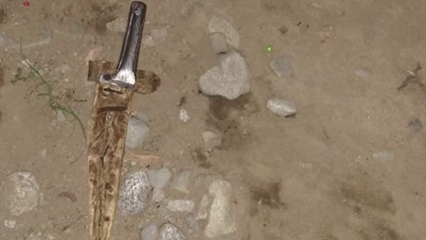 El arma blanca homicida de fabricación casera que fuera incautada.