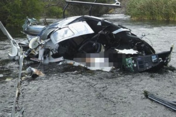 Así quedó la aeronave en la que se trasladaba el hombre de negocios financieros.