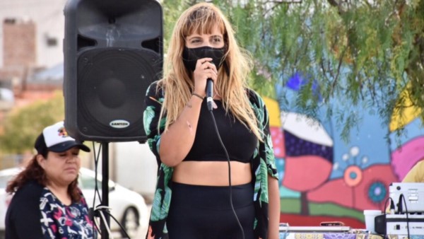 La concejala Lorena Alcalá dejó unas palabras para los presentes.