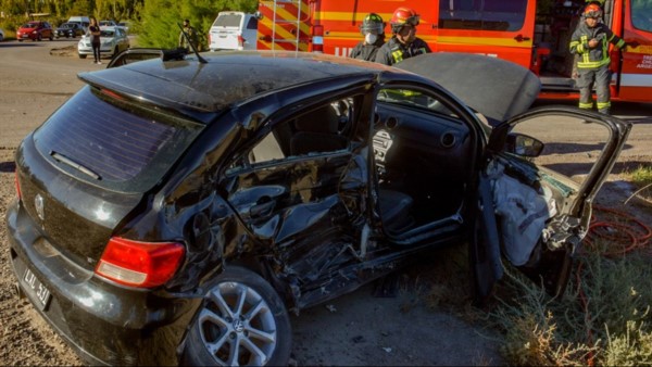 El accidente vial se produjo en el cruce de la ruta 7 y la avenida Murga. Fue el domingo en horas de la tarde.