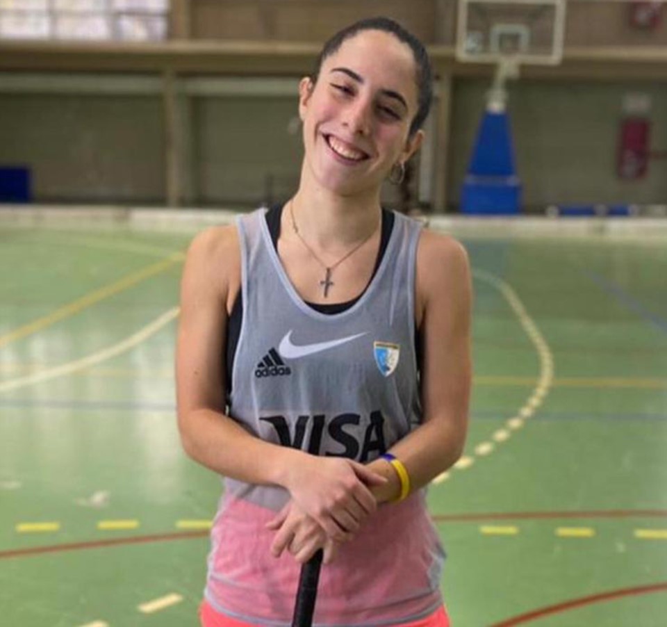 La chubutense Megan Ritson entrena en el CENARD con el Seleccionado Argentino de Hockey Pista.
