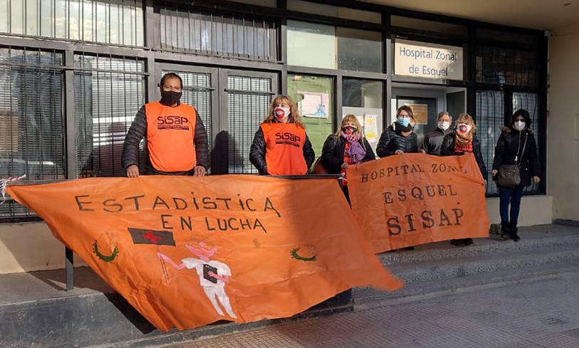 Trabajadores del SISAP siguen de paro por los sueldos atrasados.