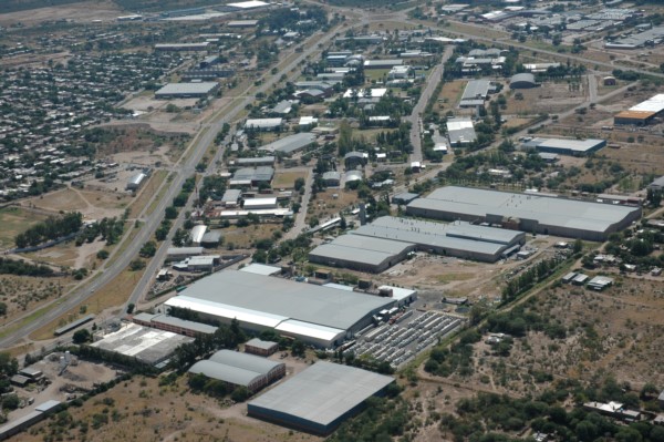 Vista aérea del parque industrial de la provincia de La Rioja.