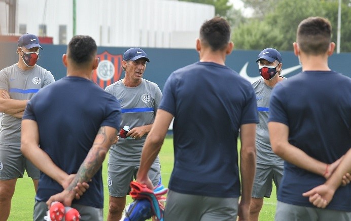 Troglio ya dirigió su primera práctica como técnico de San Lorenzo, en la Ciudad Deportiva.