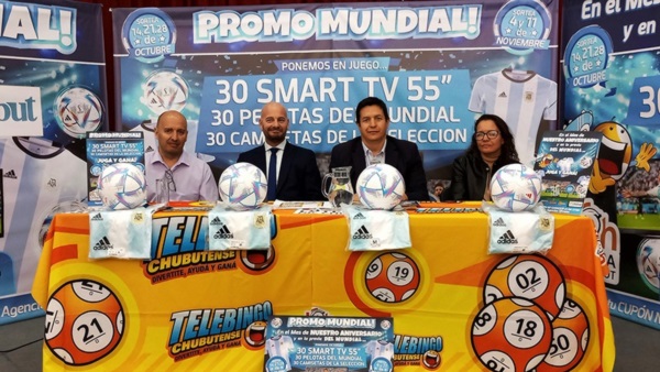La presentación de la “Promo Mundial” de Lotería del Chubut.